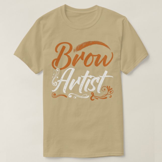 Camiseta Beleza sobrancelhas Maquiagem Artista Cosmetólogo  (Frente do Design)