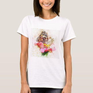 Camiseta "Beleza Whimsical - Pontos Pretos Amarelos Butterf