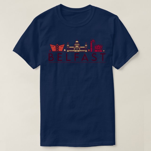 Camiseta Belfast cityscape (Frente do Design)