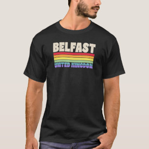 Camiseta Belfast Reino Unido Rainbow Orgulho gay Merch Ret