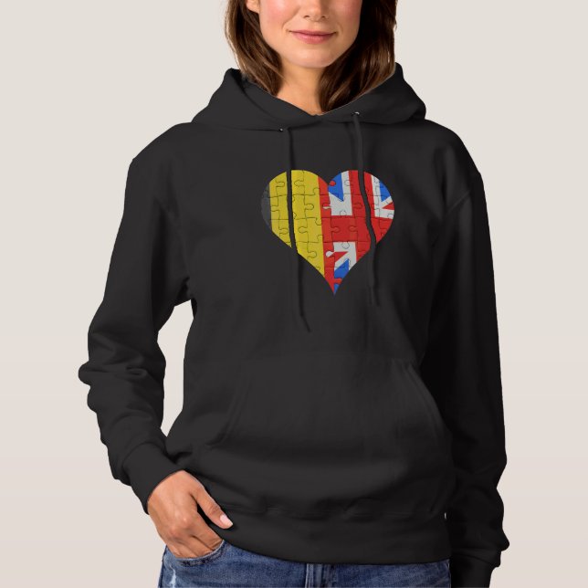 Camiseta Belga British Flag Heart (Frente)