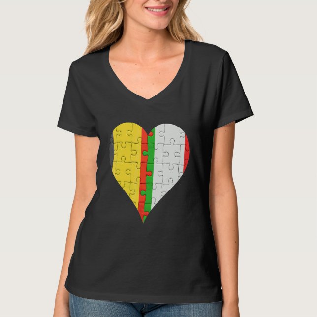 Camiseta Belga Flag Heart (Frente)