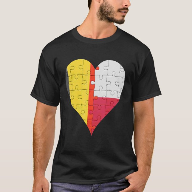 Camiseta Belga Flag Heart (Frente)