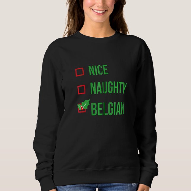 Camiseta Belga Funny Bélgica Pajama Natal (Frente)