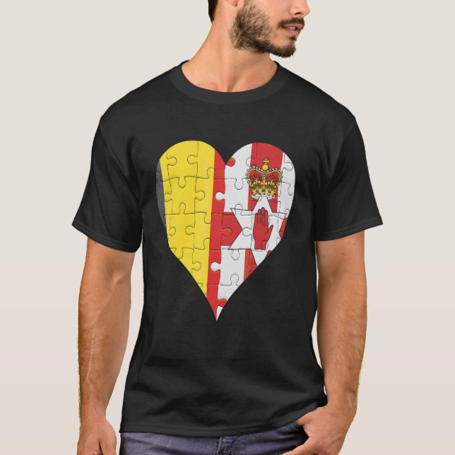Camiseta Belga Irish Flag Heart (Frente)