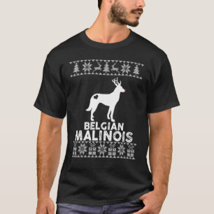 Camiseta Belga Malinois Dog Reindeer Ugly Christmas Swea