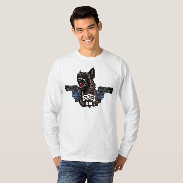 Camiseta Belga Malinois ELITE K9 GUN (Frente Completa)