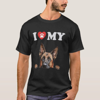 Camiseta Belga Malinois I Corta Meu Cachorro Engraçado
