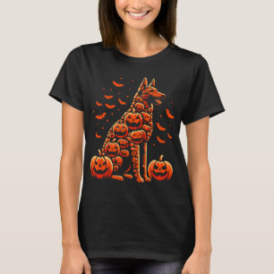 Camiseta Belga Malinois Pumpkin Jack O Lanterna Halloween