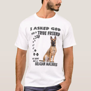 Camiseta Belga Malinois Quote Mãe Pai, Pastor Belga Malin