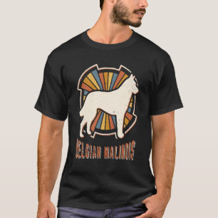 Camiseta Belga Malinois Vintage Clássica Trô Cão Amor