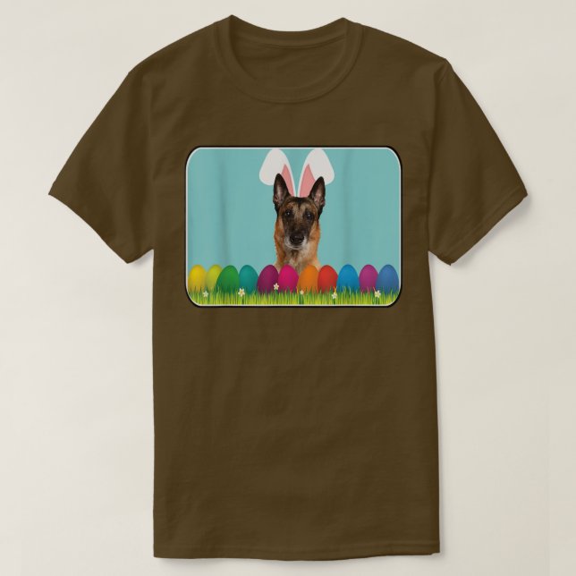 Camiseta Belga Malinois w Bunny Ears  (Frente do Design)