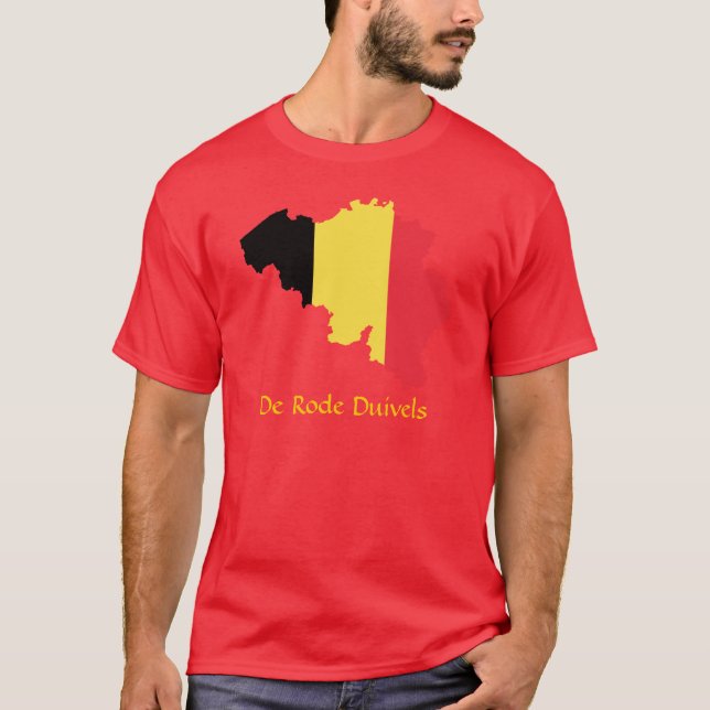 Camiseta Belga Mapa De Rode Duivels T Shirt (Frente)