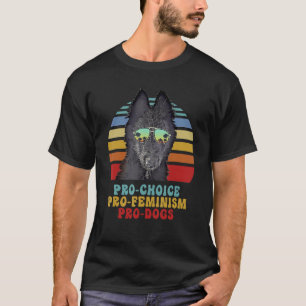 Camiseta Belga Sheepdog Pro Choice Pro Feminism Pro Cães