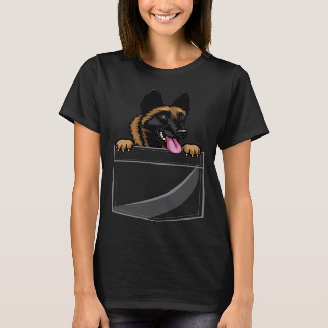 Camiseta Belgian Malinois In A Pocket (Frente)