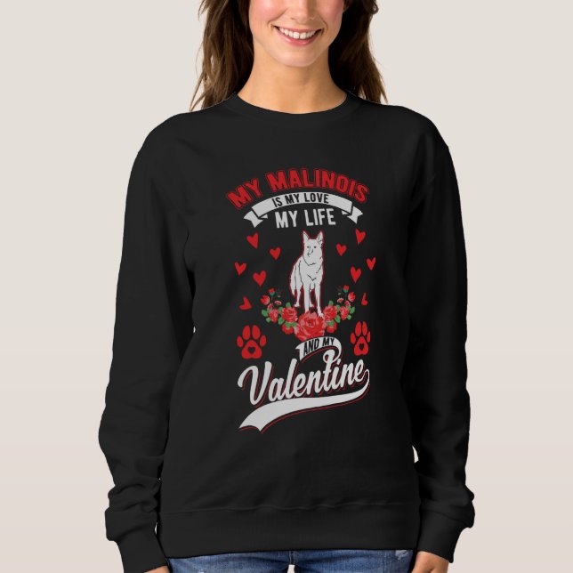 Camiseta Belgian Malinois Valentine's Day Meleche Herder Ma (Frente)