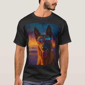 Camiseta Belgian Malinois Wearing Sunglasses