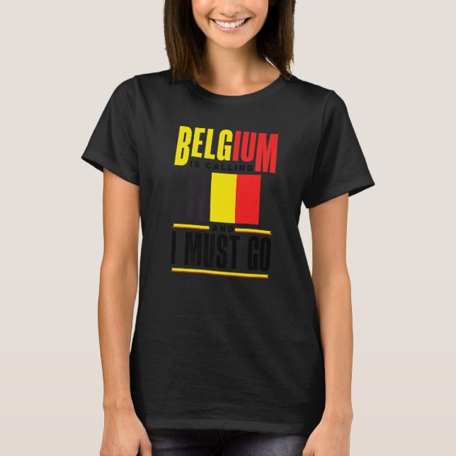 Camiseta Bélgica Bélgica Bélgica Bandeira Bélgica Chamada (Frente)
