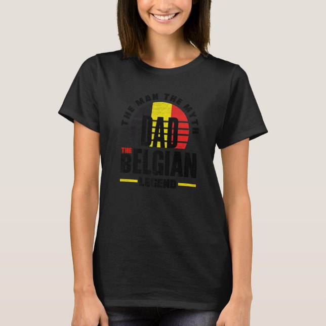 Camiseta Bélgica Bélgica Bélgica Bandeira Padre 1 (Frente)