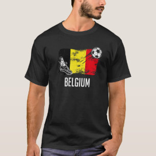 Camiseta Bélgica Flag Jersey Belga Soccer Team Bélgica