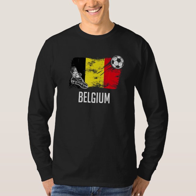 Camiseta Bélgica Flag Jersey Belga Soccer Team Bélgica (Frente)