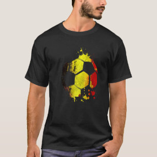 Camiseta Bélgica Futebol Gráfico Bélgica Bandeira Futebol E