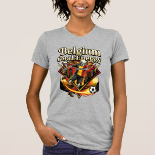 Camiseta Bélgica Gol Energia Esqueleto Atacante Nações Negr