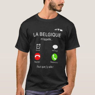 Camiseta Bélgica Me Chama Faut Que I was Phone Screen