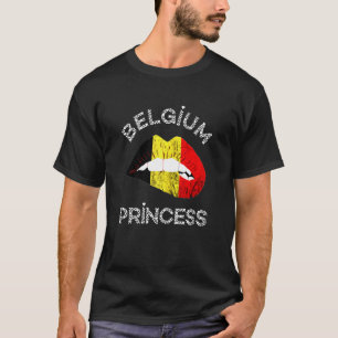 Camiseta Bélgica Princesa Belga Lábios Boca Orgulho Belga K