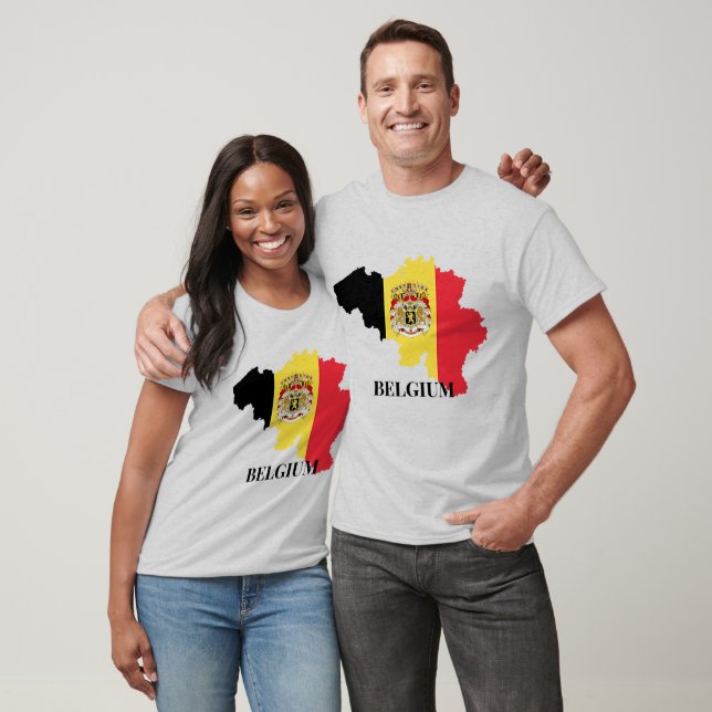 Camiseta Bélgica Silhouette, bandeira (Unissex)