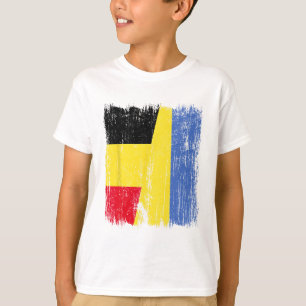 Camiseta Bélgica Ucrânia Meia Bandeira Herança Belga Ucrani
