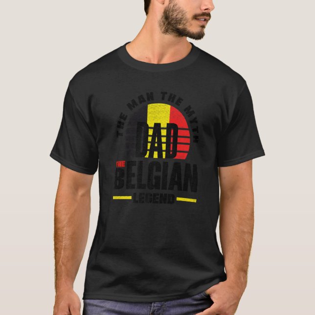 Camiseta Belgium Belgian Belgium Flag Father  1 (Frente)