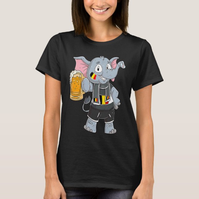 Camiseta Belgium fan elephant (Frente)