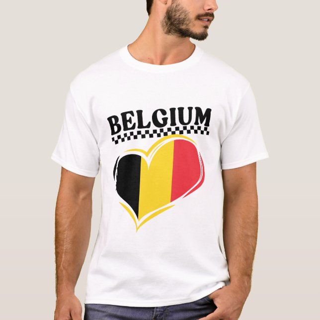 Camiseta Belgium flag (Frente)