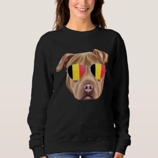 Camiseta Belgium Flag Usa Staffordshire Terrier Dog Belgium