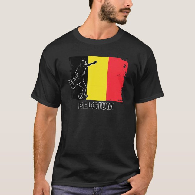 Camiseta Belgium Soccer Fan  2022 National Football Team Fl (Frente)