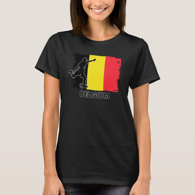 Camiseta Belgium Soccer Fan  2022 National Football Team Fl (Frente)