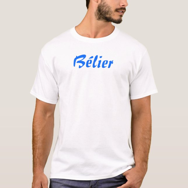 Camiseta Belier (Aries em francês) (Frente)