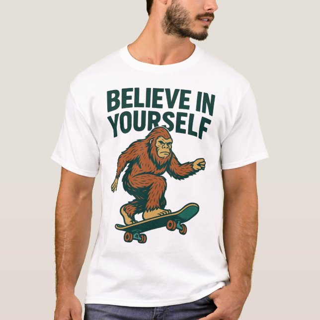 Camiseta Believe In Yourself Motivation Art (Frente)