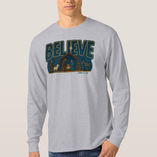 Camiseta Believe Nativity (Frente)