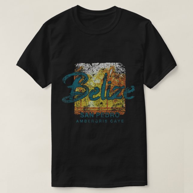 Camiseta Belize Ambergris Caye San Pedro Vintage (Frente do Design)