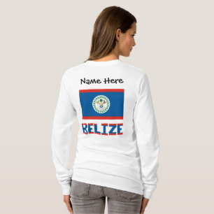 Camiseta Belize Bandeira Personalizada do Belize