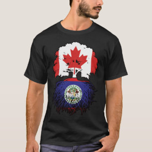 Camiseta Belize Belizean Canada Tree Roots Flag