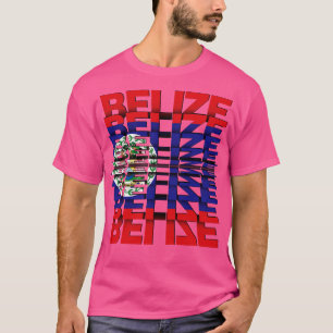 Camiseta Belize efeito Texto do Sacudir do Sinalizador