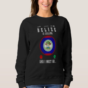 Camiseta Belize Está Chamando E Eu Devo Ir  Bandeira de Bel
