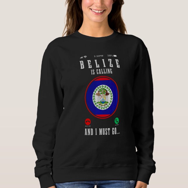 Camiseta Belize Está Chamando E Eu Devo Ir  Bandeira de Bel (Frente)