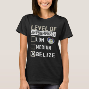 Camiseta Belize Flag Belizeans Nível De Consciência