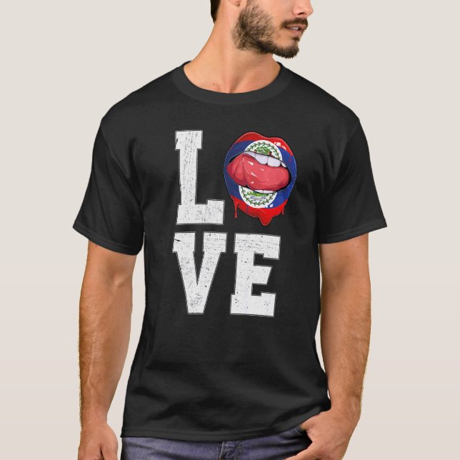 Camiseta Belize Flag Soccer Fan Love Belizer (Frente)