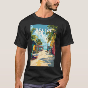 Camiseta Belize Illustration Viagem Art Vintage