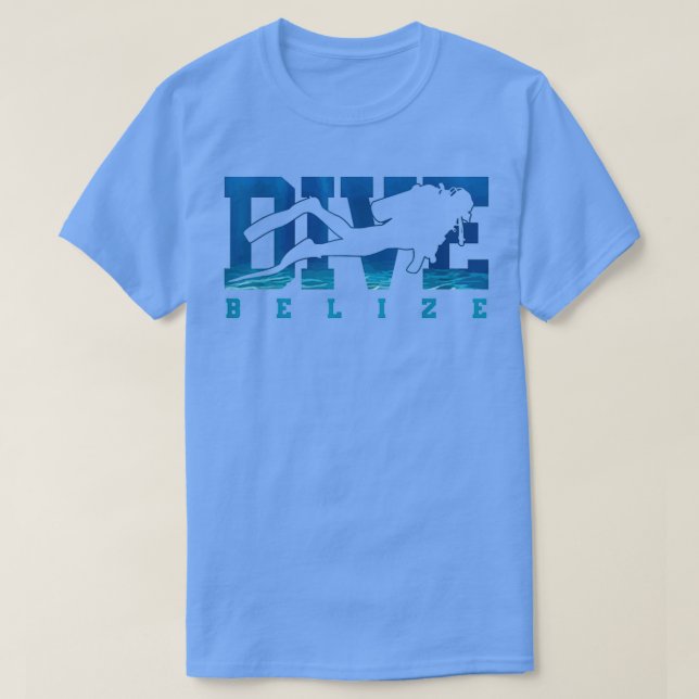 Camiseta Belize Scuba Merging Souvenir Diver Gift (Frente do Design)